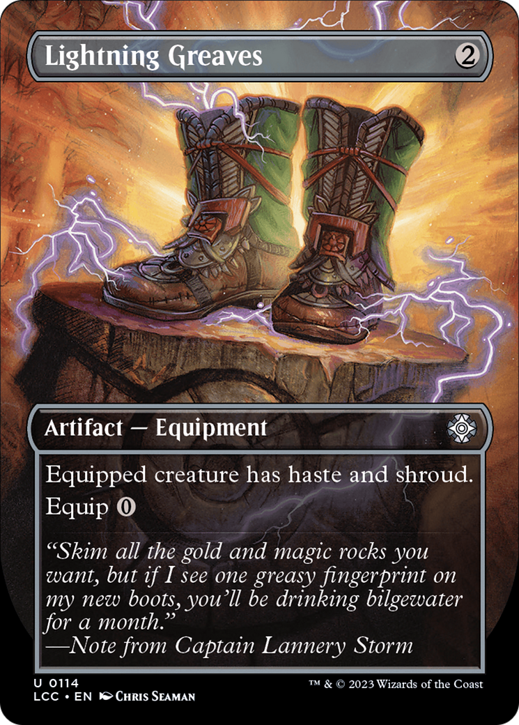 Lightning Greaves (Borderless) [The Lost Caverns of Ixalan Commander] | Event Horizon Hobbies CA