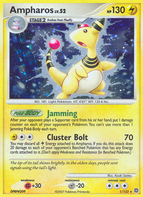 Ampharos (1/132) (Theme Deck Exclusive) [Diamond & Pearl: Secret Wonders] | Event Horizon Hobbies CA