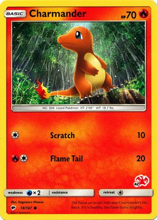 Charmander (18/147) (Charizard Stamp #42) [Battle Academy 2020] | Event Horizon Hobbies CA