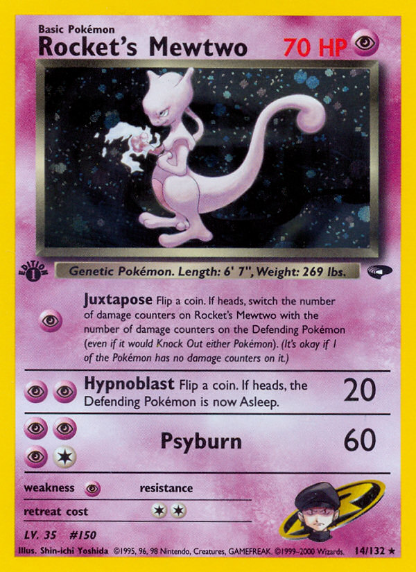 Rocket's Mewtwo (14/132) [Gym Challenge 1st Edition] | Event Horizon Hobbies CA