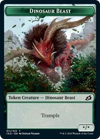 Dinosaur Beast // Human Soldier (003) Double-sided Token [Ikoria: Lair of Behemoths Tokens] | Event Horizon Hobbies CA