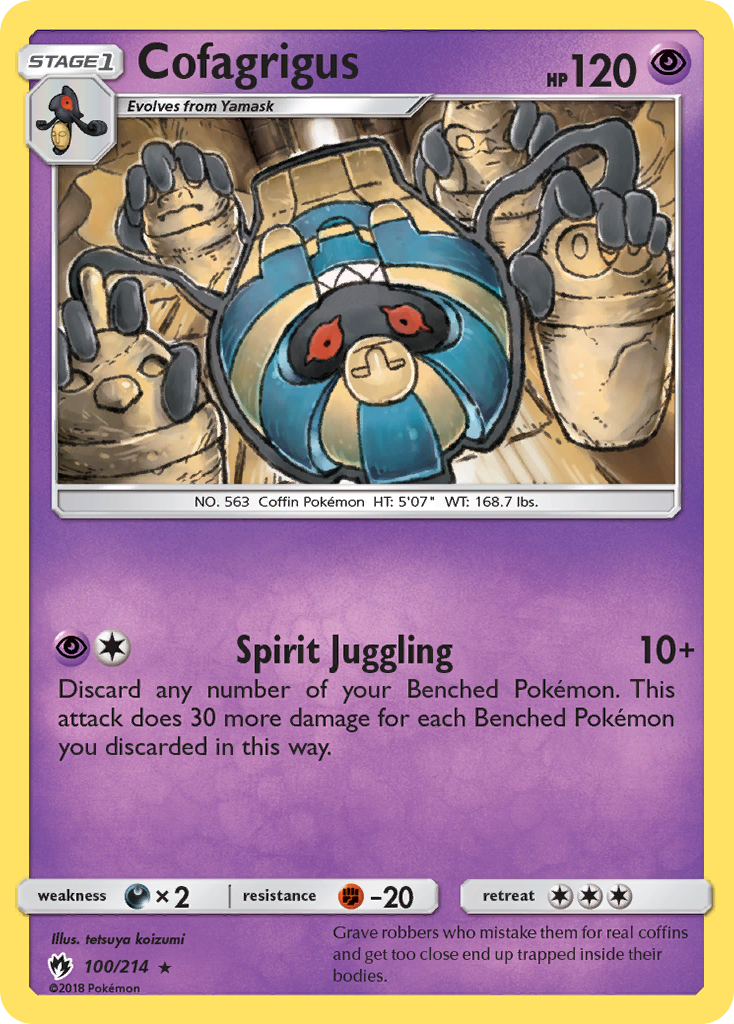 Cofagrigus (100/214) [Sun & Moon: Lost Thunder] | Event Horizon Hobbies CA