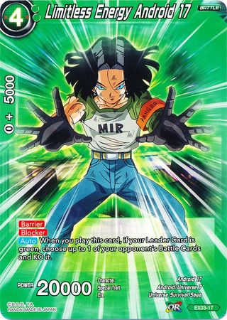 Limitless Energy Android 17 (EX03-17) [Ultimate Box] | Event Horizon Hobbies CA