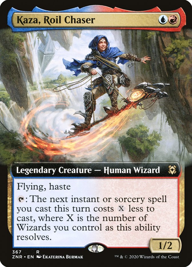 Kaza, Roil Chaser (Extended Art) [Zendikar Rising] | Event Horizon Hobbies CA