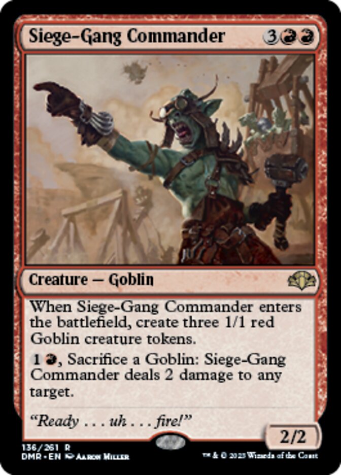 Siege-Gang Commander [Dominaria Remastered] | Event Horizon Hobbies CA