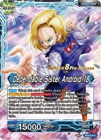 Android 18 // Dependable Sister Android 18 (BT8-023_PR) [Malicious Machinations Prerelease Promos] | Event Horizon Hobbies CA