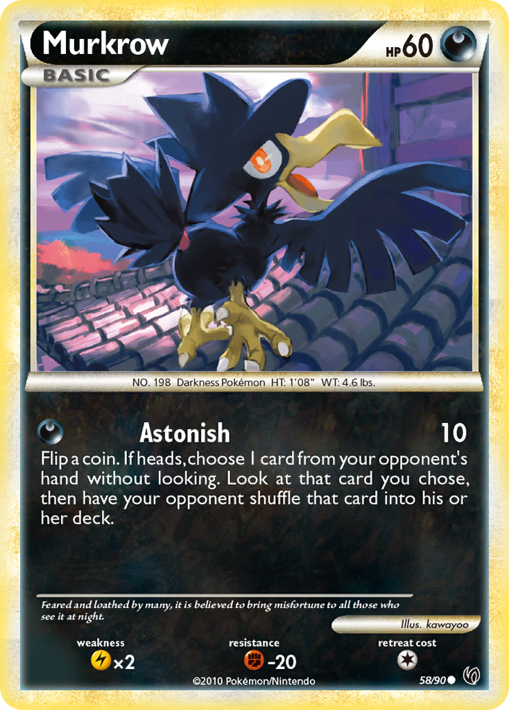 Murkrow (58/90) [HeartGold & SoulSilver: Undaunted] | Event Horizon Hobbies CA