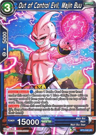 Out of Control Evil, Majin Buu (BT3-048) [Cross Worlds] | Event Horizon Hobbies CA