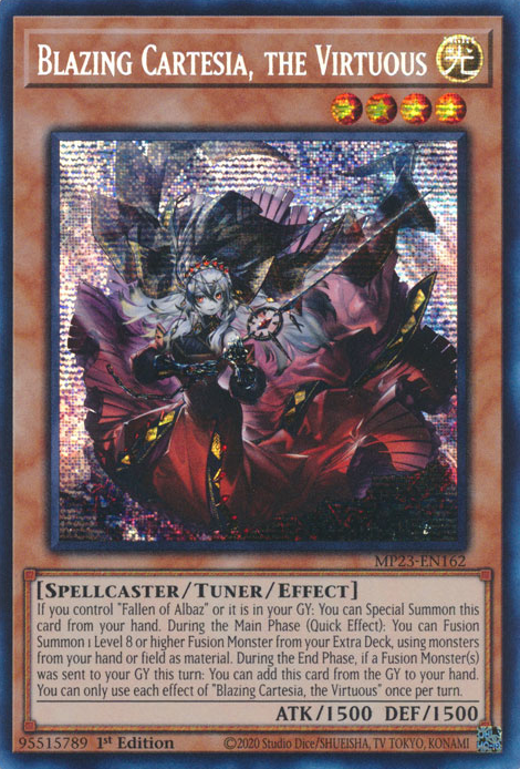 Blazing Cartesia, the Virtuous [MP23-EN162] Prismatic Secret Rare | Event Horizon Hobbies CA