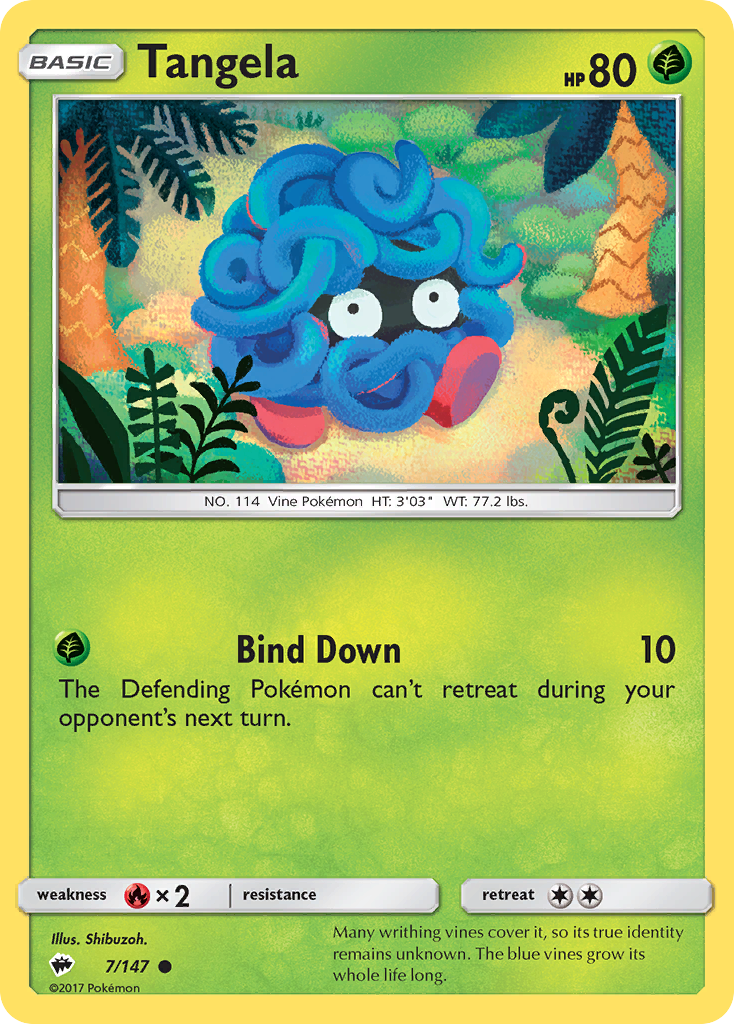 Tangela (7/147) [Sun & Moon: Burning Shadows] | Event Horizon Hobbies CA