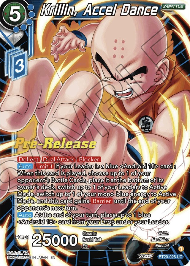 Krillin, Accel Dance (BT20-026) [Power Absorbed Prerelease Promos] | Event Horizon Hobbies CA