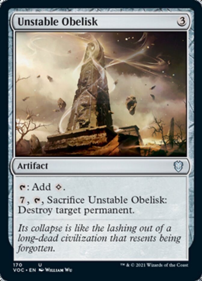 Unstable Obelisk [Innistrad: Crimson Vow Commander] | Event Horizon Hobbies CA