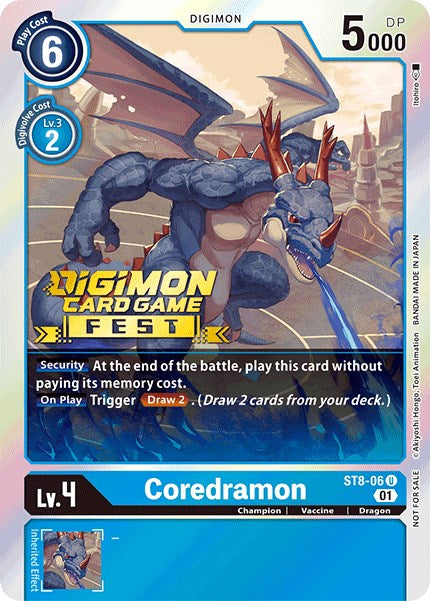 Coredramon [ST8-06] (Digimon Card Game Fest 2022) [Starter Deck: Ulforce Veedramon Promos] | Event Horizon Hobbies CA