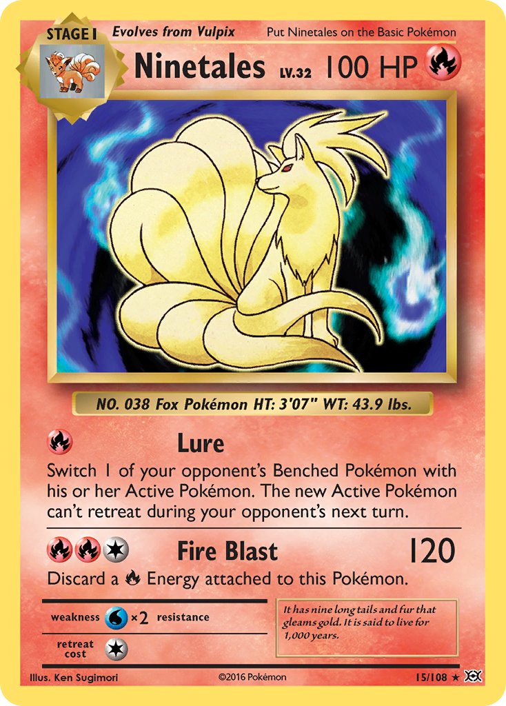 Ninetales (15/108) (Theme Deck Exclusive) [XY: Evolutions] | Event Horizon Hobbies CA