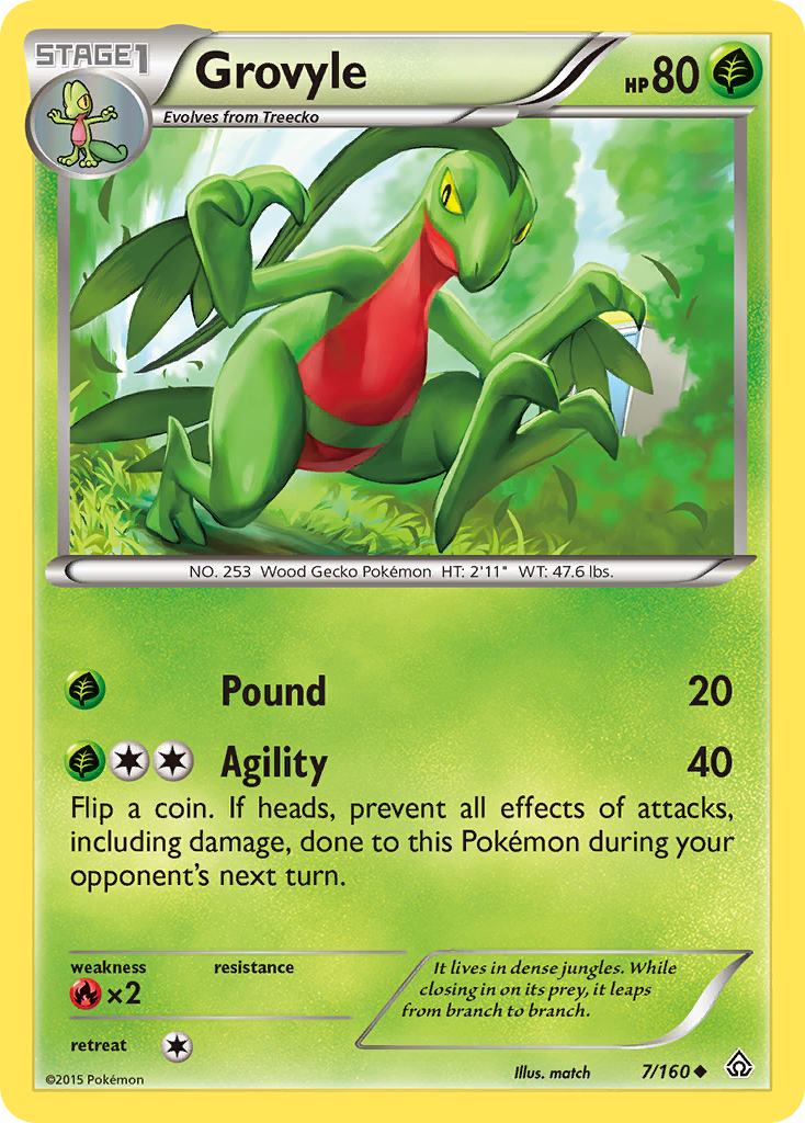 Grovyle (7/160) [XY: Primal Clash] | Event Horizon Hobbies CA