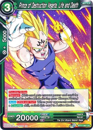 Prince of Destruction Vegeta, Life and Death (BT11-067) [Vermilion Bloodline] | Event Horizon Hobbies CA