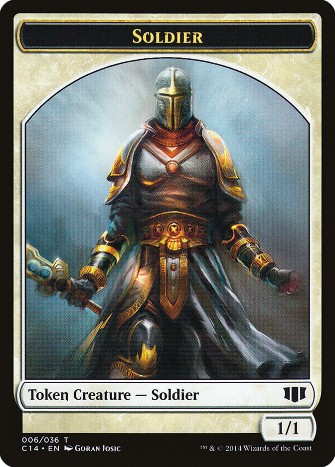 Soldier // Spirit Double-sided Token [Commander 2014 Tokens] | Event Horizon Hobbies CA