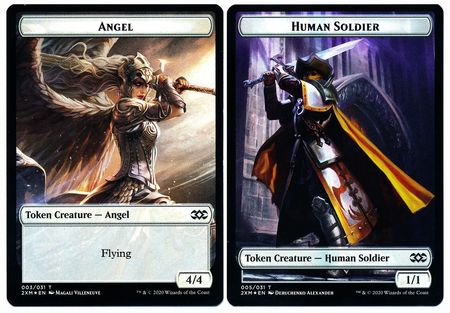 Angel // Human Soldier Double-sided Token [Double Masters Tokens] | Event Horizon Hobbies CA