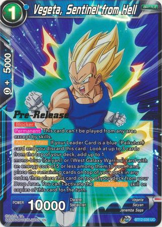 Vegeta, Sentinel from Hell (BT12-035) [Vicious Rejuvenation Prerelease Promos] | Event Horizon Hobbies CA