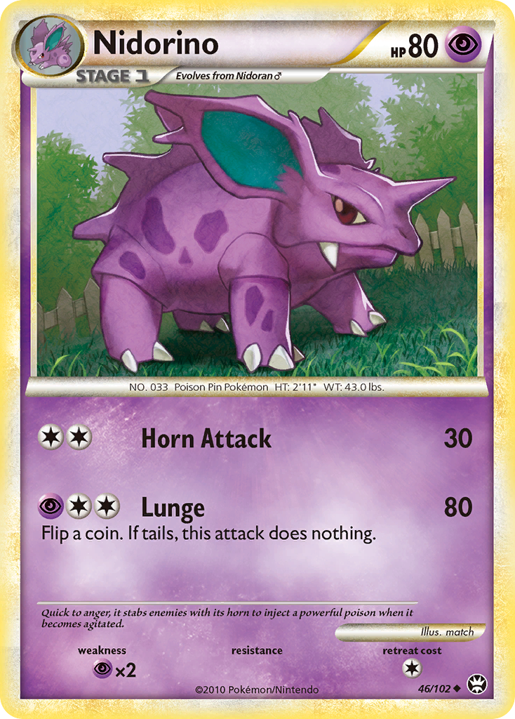 Nidorino (46/102) [HeartGold & SoulSilver: Triumphant] | Event Horizon Hobbies CA