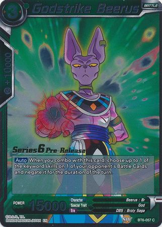 Godstrike Beerus (BT6-057_PR) [Destroyer Kings Prerelease Promos] | Event Horizon Hobbies CA