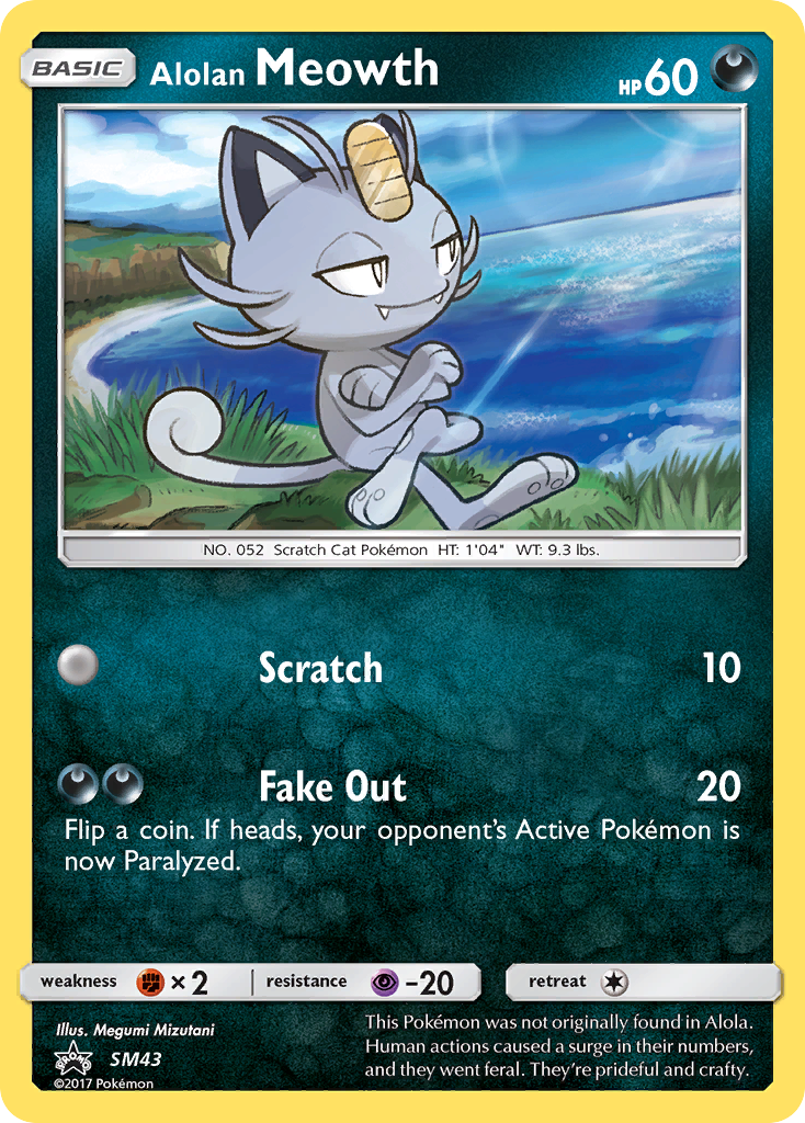 Alolan Meowth (SM43) [Sun & Moon: Black Star Promos] | Event Horizon Hobbies CA