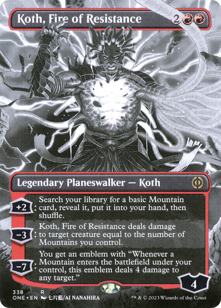 Koth, Fire of Resistance (Borderless Manga) [Phyrexia: All Will Be One] | Event Horizon Hobbies CA