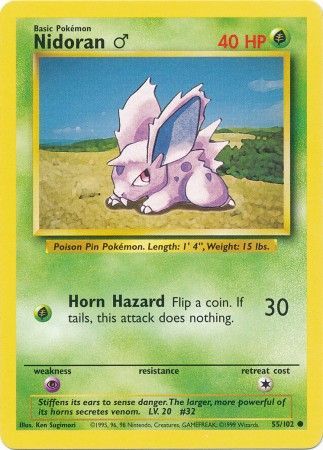 Nidoran (55/102) (Male) [Base Set Unlimited] | Event Horizon Hobbies CA