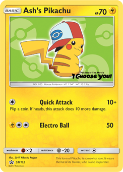 Ash's Pikachu (SM112) [Sun & Moon: Black Star Promos] | Event Horizon Hobbies CA