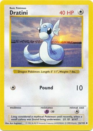 Dratini (26/102) [Base Set Shadowless Unlimited] | Event Horizon Hobbies CA