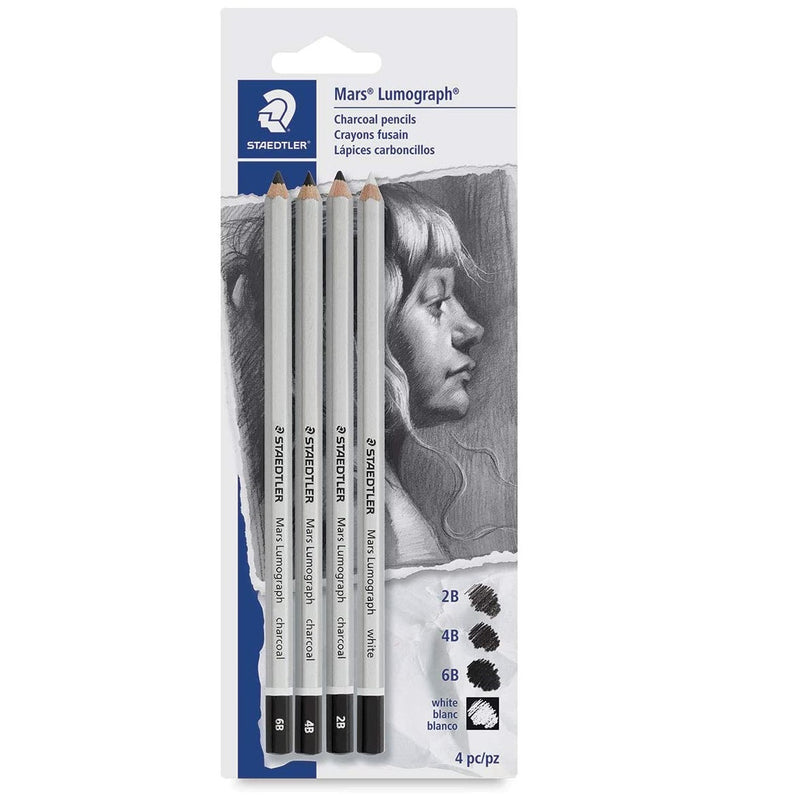 Staedtler - Mars Lumograph - Charcoal Pencils (4pc)