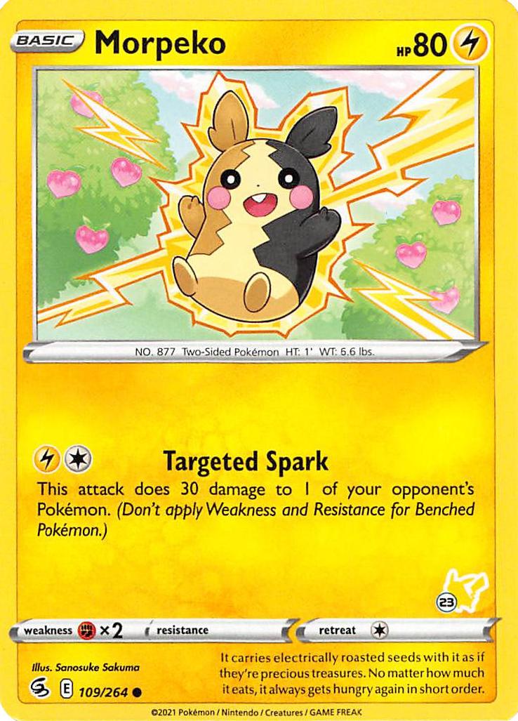 Morpeko (109/264) (Pikachu Stamp #23) [Battle Academy 2022] | Event Horizon Hobbies CA