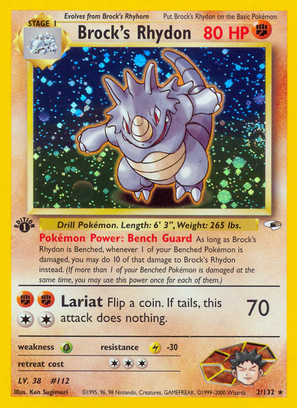 Brock's Rhydon (2/132) [Gym Heroes 1st Edition] | Event Horizon Hobbies CA