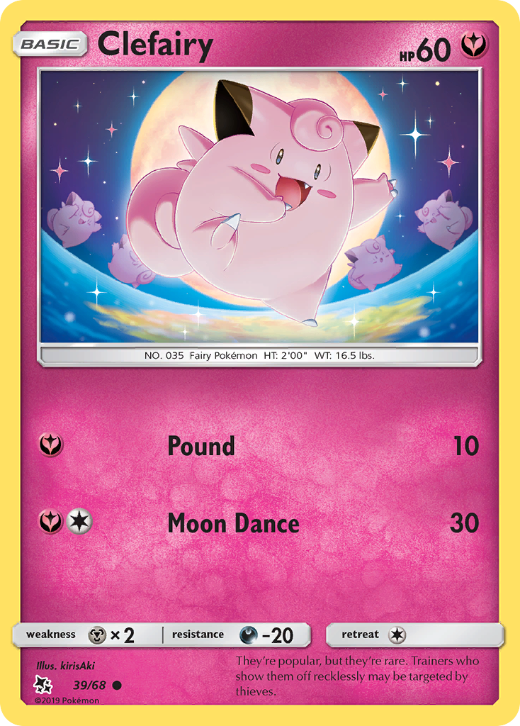 Clefairy (39/68) [Sun & Moon: Hidden Fates] | Event Horizon Hobbies CA