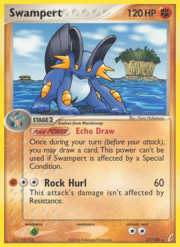 Swampert (27/100) (Theme Deck Exclusive) [EX: Crystal Guardians] | Event Horizon Hobbies CA