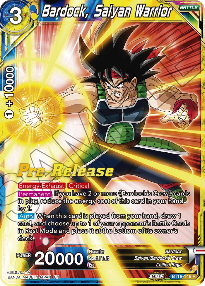 Bardock, Saiyan Warrior (BT18-146) [Dawn of the Z-Legends Prerelease Promos] | Event Horizon Hobbies CA