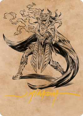 Livaan, Cultist of Tiamat Art Card (Gold-Stamped Signature) [Commander Legends: Battle for Baldur's Gate Art Series] | Event Horizon Hobbies CA