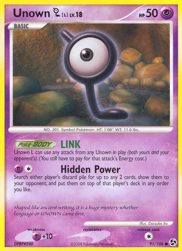 Unown L (91/106) [Diamond & Pearl: Great Encounters] | Event Horizon Hobbies CA