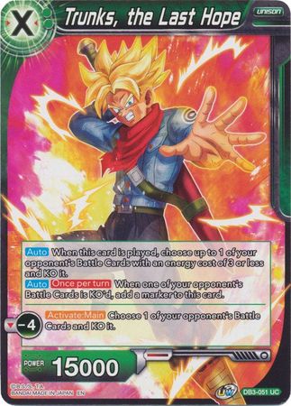 Trunks, the Last Hope (DB3-051) [Giant Force] | Event Horizon Hobbies CA