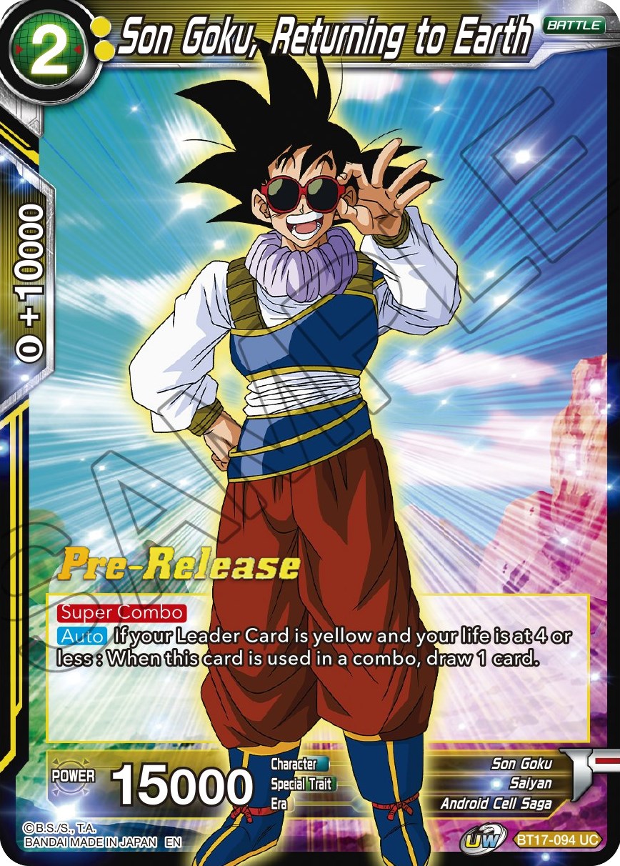 Son Goku, Returning to Earth (BT17-094) [Ultimate Squad Prerelease Promos] | Event Horizon Hobbies CA