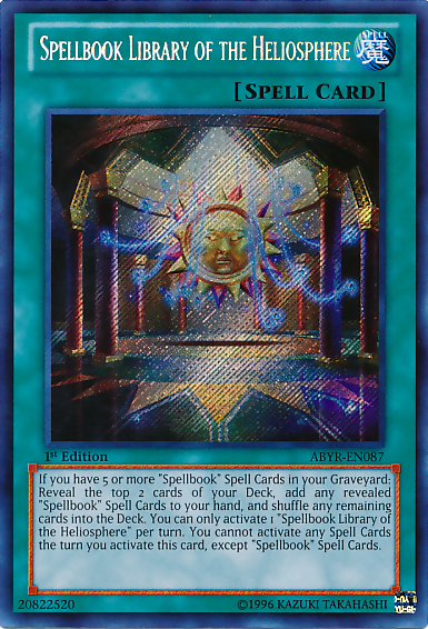 Spellbook Library of the Heliosphere [ABYR-EN087] Secret Rare | Event Horizon Hobbies CA