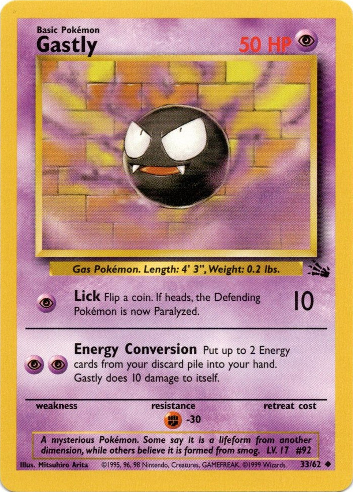 Gastly (33/62) [Fossil Unlimited] | Event Horizon Hobbies CA