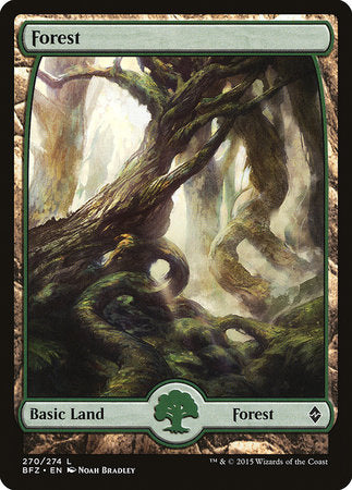 Forest (270) - Full Art [Battle for Zendikar] | Event Horizon Hobbies CA