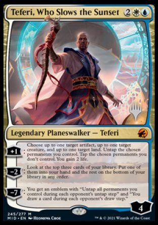 Teferi, Who Slows the Sunset (Promo Pack) [Innistrad: Midnight Hunt Promos] | Event Horizon Hobbies CA