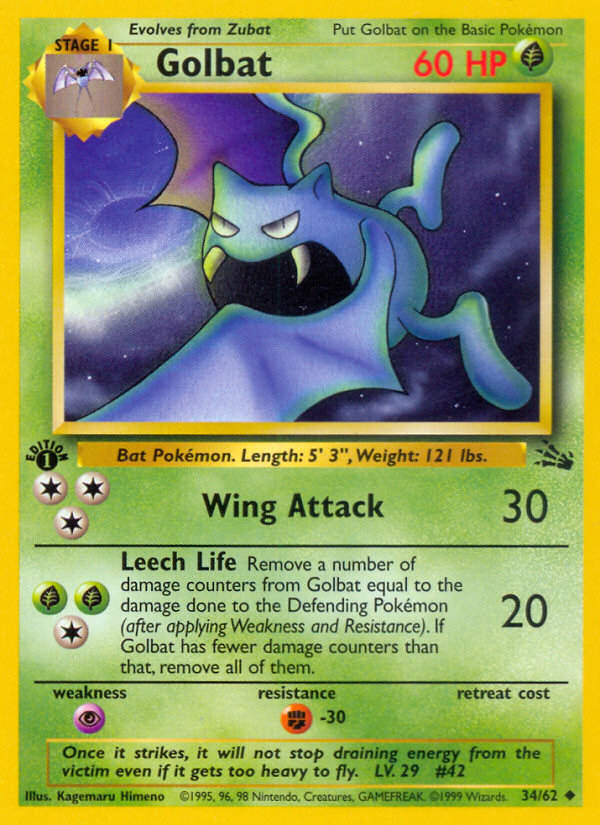 Golbat (34/62) [Fossil 1st Edition] | Event Horizon Hobbies CA