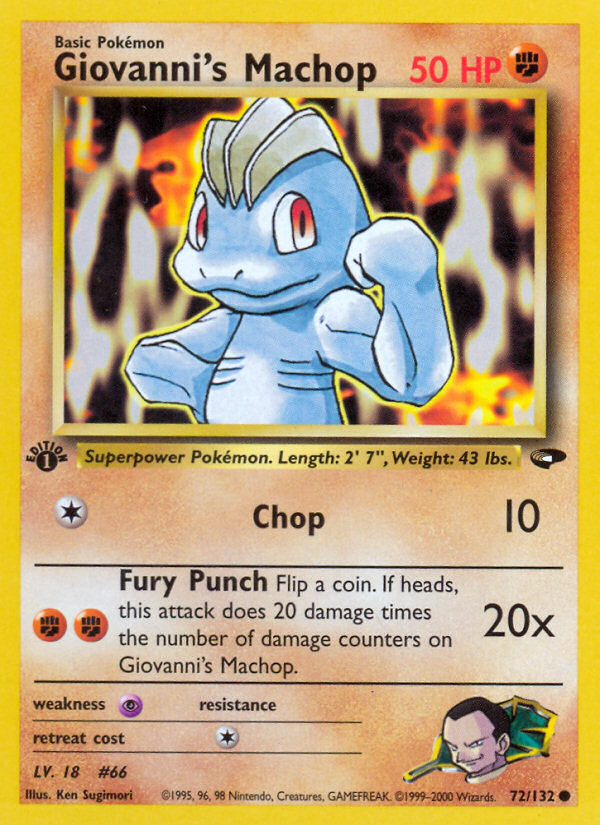 Giovanni's Machop (72/132) [Gym Challenge 1st Edition] | Event Horizon Hobbies CA