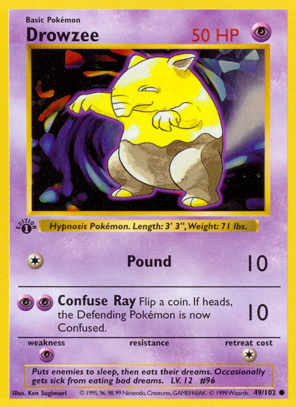 Drowzee (49/102) (Shadowless) [Base Set 1st Edition] | Event Horizon Hobbies CA