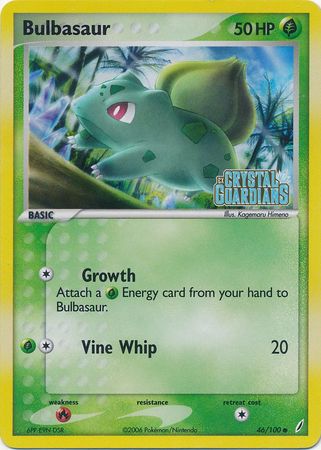 Bulbasaur (46/100) (Stamped) [EX: Crystal Guardians] | Event Horizon Hobbies CA