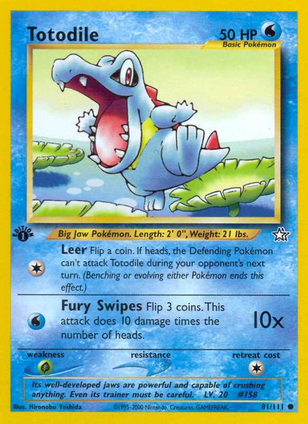 Totodile (81/111) [Neo Genesis 1st Edition] | Event Horizon Hobbies CA