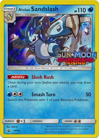 Alolan Sandslash (SM18) (Staff Prerelease Promo) [Sun & Moon: Black Star Promos] | Event Horizon Hobbies CA